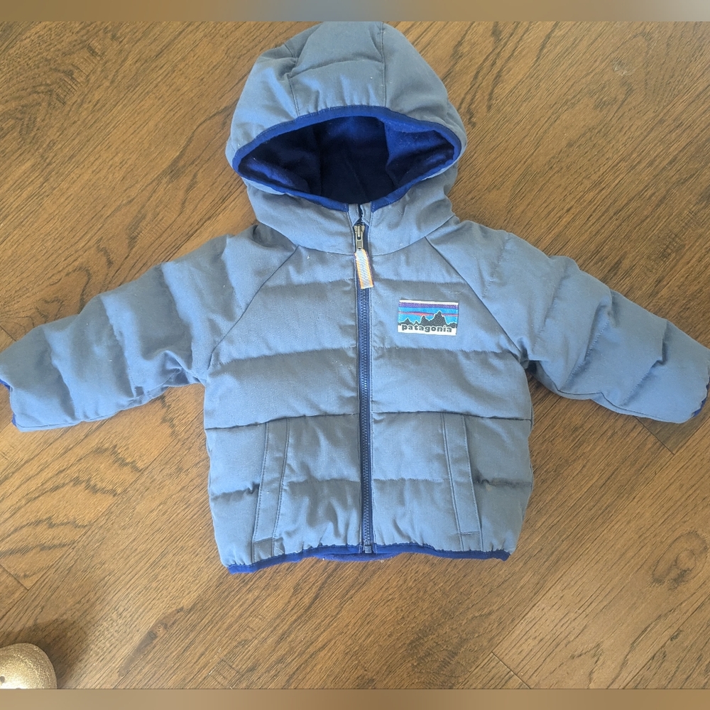 Patagonia Baby Cotton Down Hooded Puffer Jacket